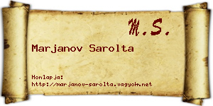 Marjanov Sarolta névjegykártya