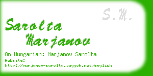 sarolta marjanov business card